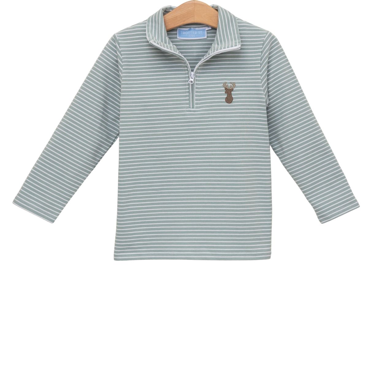 Deer 1/4 Zip Pullover - Born Childrens Boutique