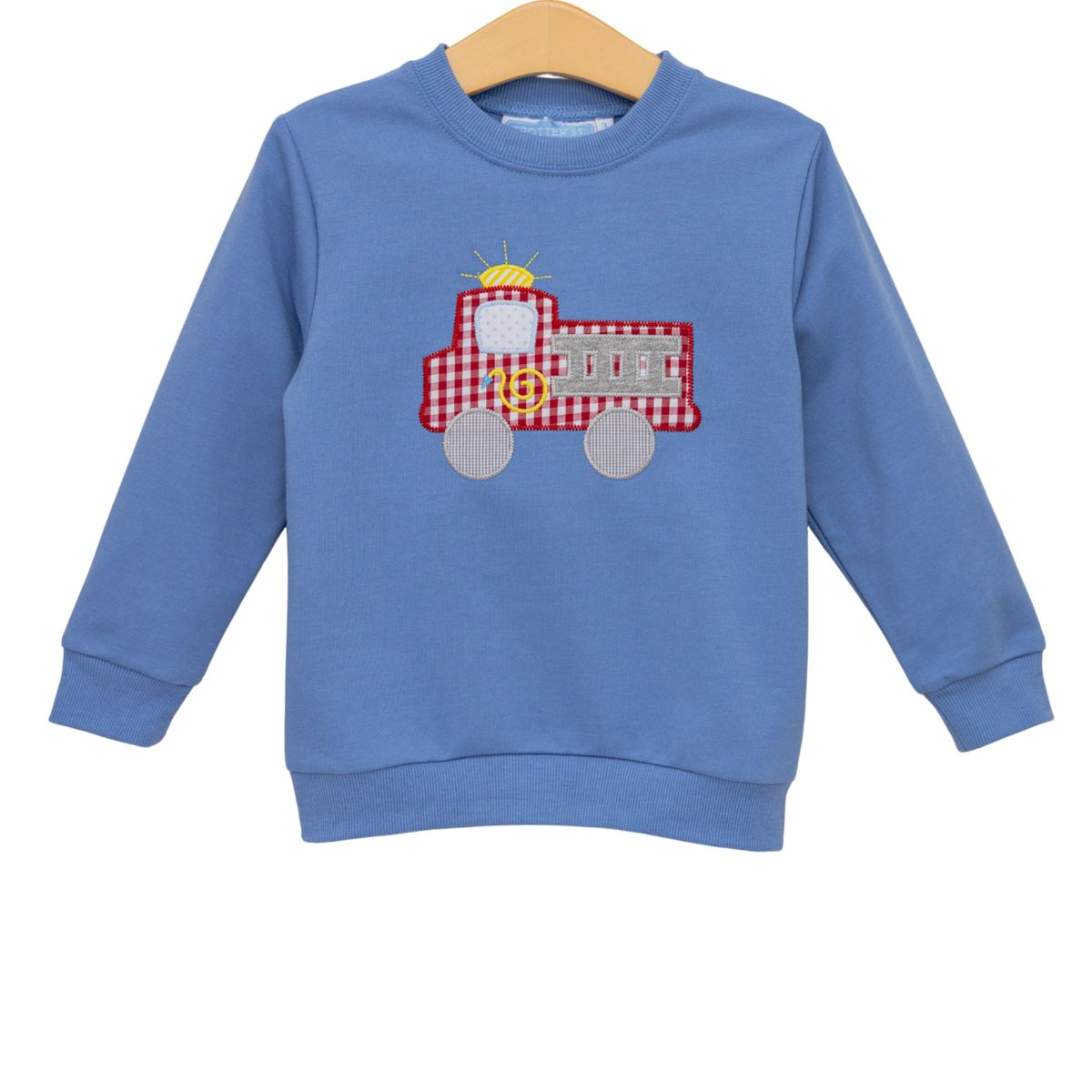 French Terry Pullover - Fire Truck - Born Childrens Boutique