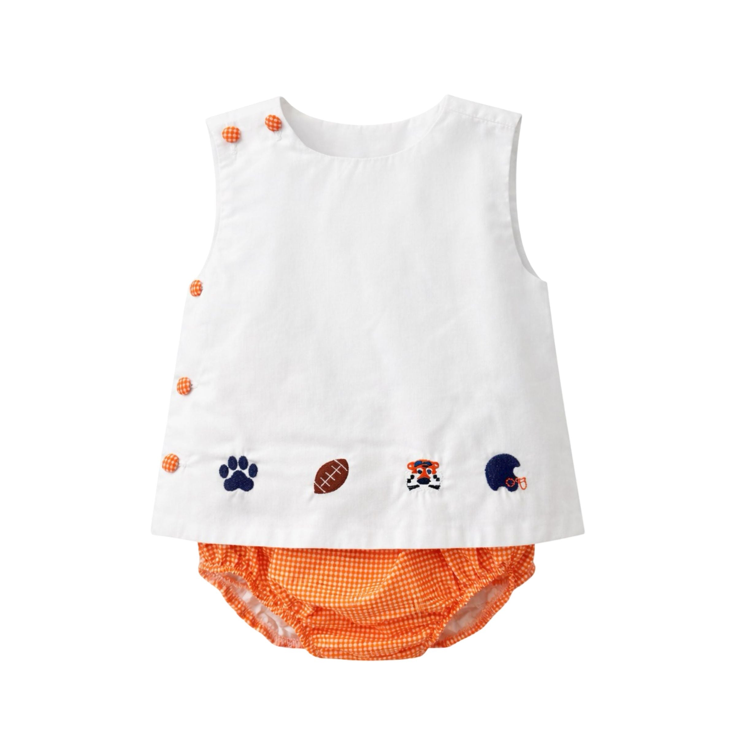 Liam Diaper Set, Orange Navy Tiger - Born Childrens Boutique