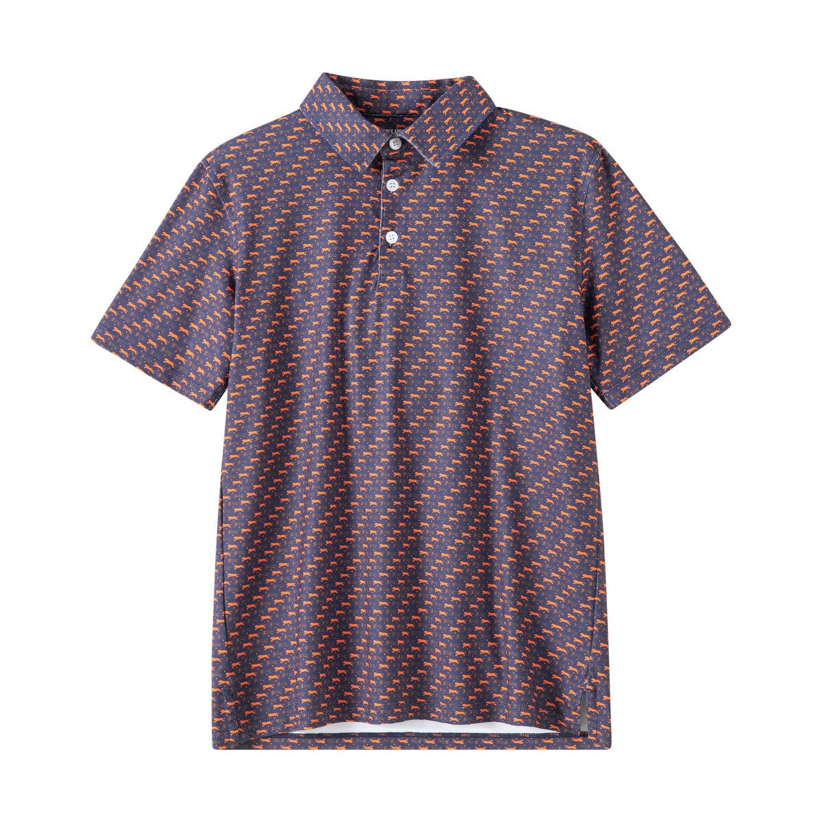 Tiger AL Outline Navy/Orange Polo