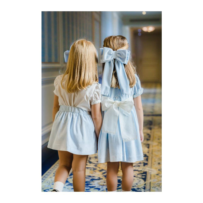 Pre-Order Charming Blue Velvet Girl Set - Born Childrens Boutique
