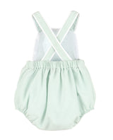 Green Sip & See Stripe Overall - Born Childrens Boutique