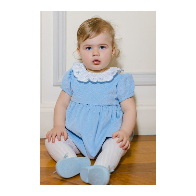 Pre-Order Blush Corduroy Blue Romper - Born Childrens Boutique