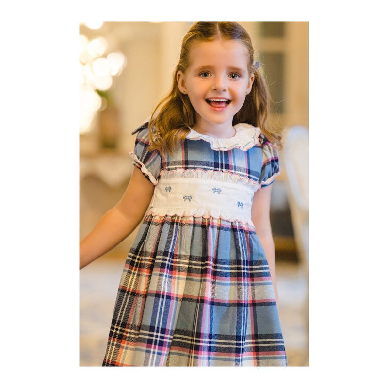 Pre-Order Frosty Tartan Dress - Born Childrens Boutique