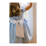 Pre-Order Blush Corduroy Blue Dress - Born Childrens Boutique