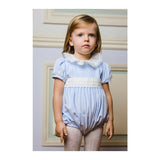 Pre-Order Charming Blue Velvet Romper - Born Childrens Boutique