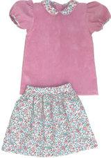 Pre-Order Mia Cord Skirt Set - Born Childrens Boutique