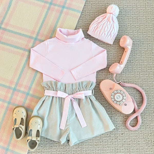Tatum's Turtleneck Shirt Palm Beach Pink - Born Childrens Boutique