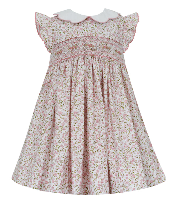 Rosalie Sleeveless Dress Pink Floral - Born Childrens Boutique