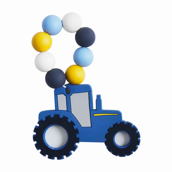 Blue Tractor Silicone Teethers - Born Childrens Boutique