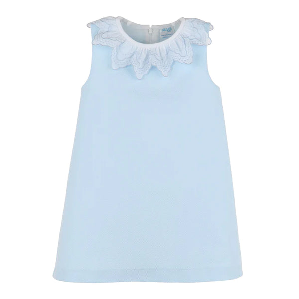 Chic Sleeveless Dress, Blue - Born Childrens Boutique