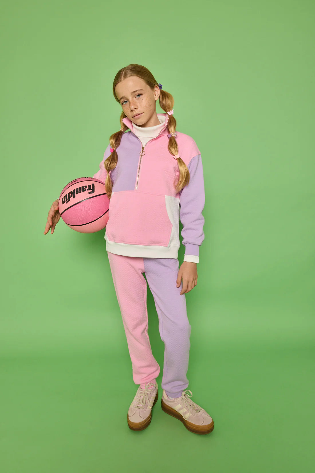 Pre-Order Color Block Pullover - Pink and Lilac