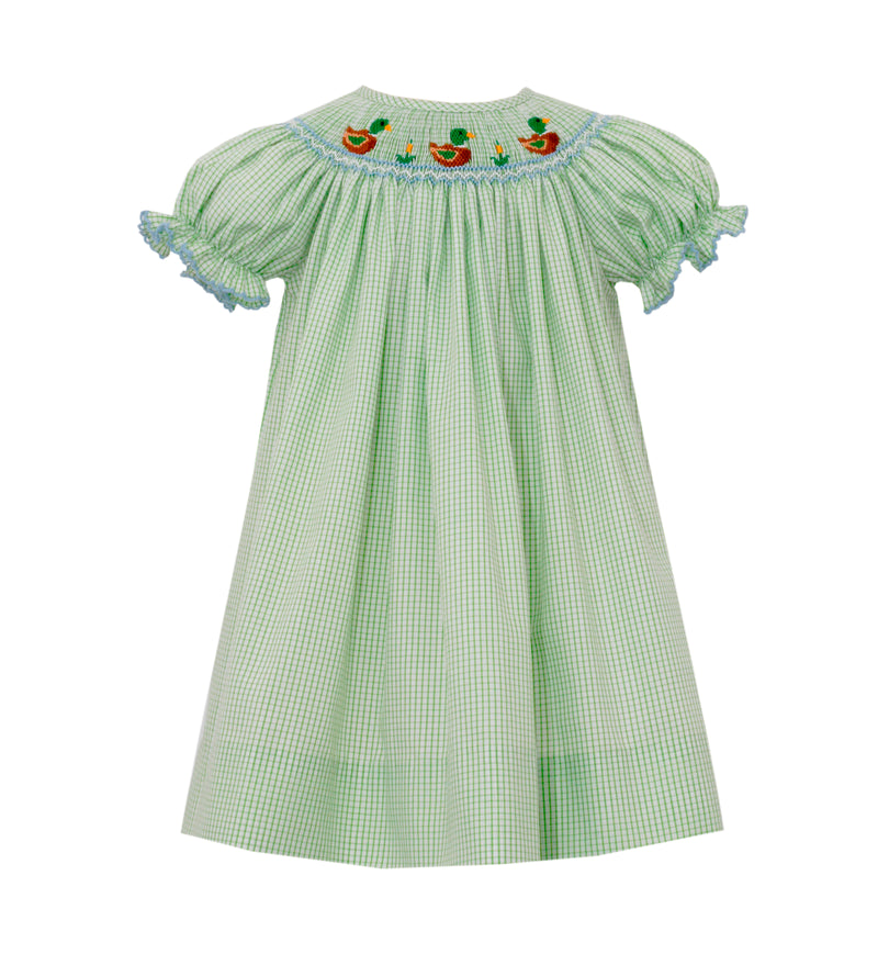 SS Bishop Green Check Mallard - Born Childrens Boutique