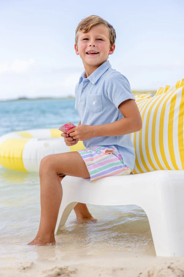 Tortola Swim Trunks - Southampton Stripe with Worth Avenue White - Born Childrens Boutique