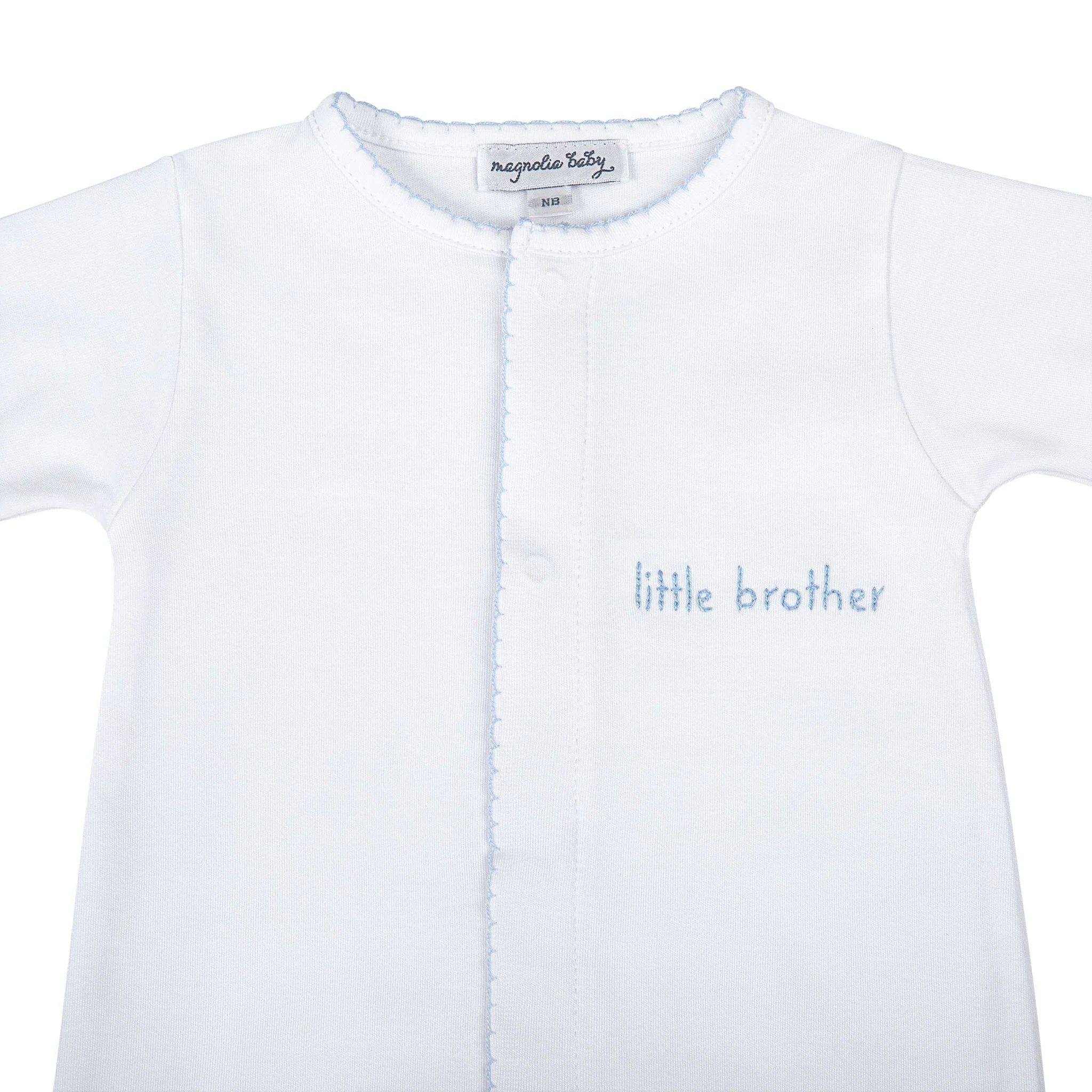 Little Brother Embroidered Converter - Born Childrens Boutique