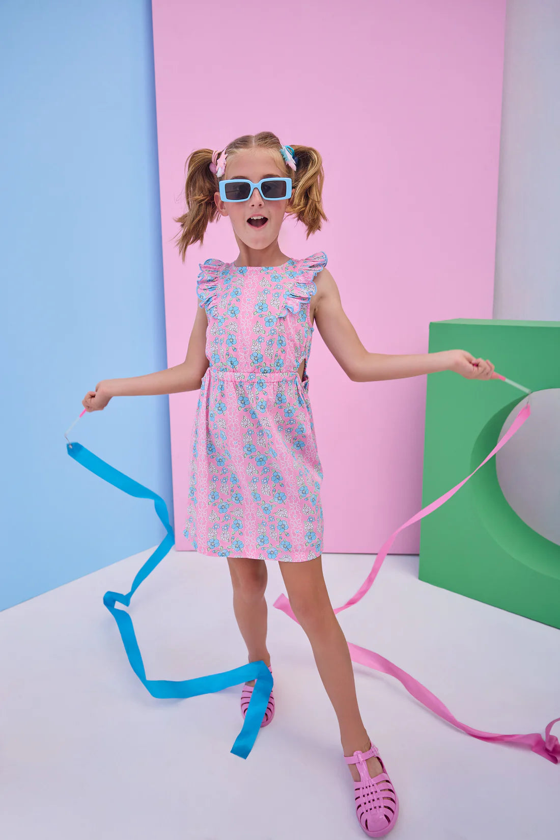 Cutout Dress - Spring Marquerite Floral - Born Childrens Boutique