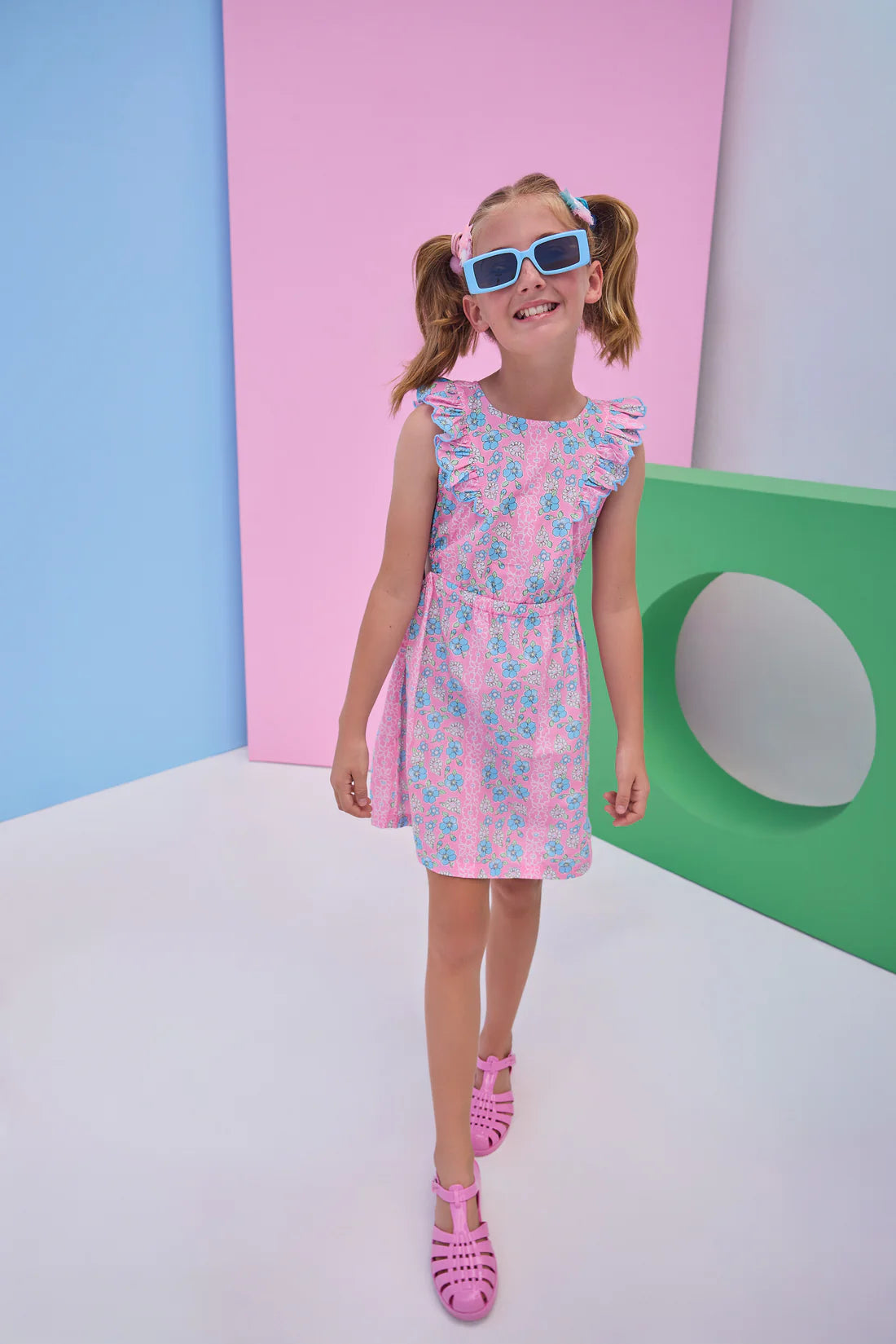 Cutout Dress - Spring Marquerite Floral - Born Childrens Boutique
