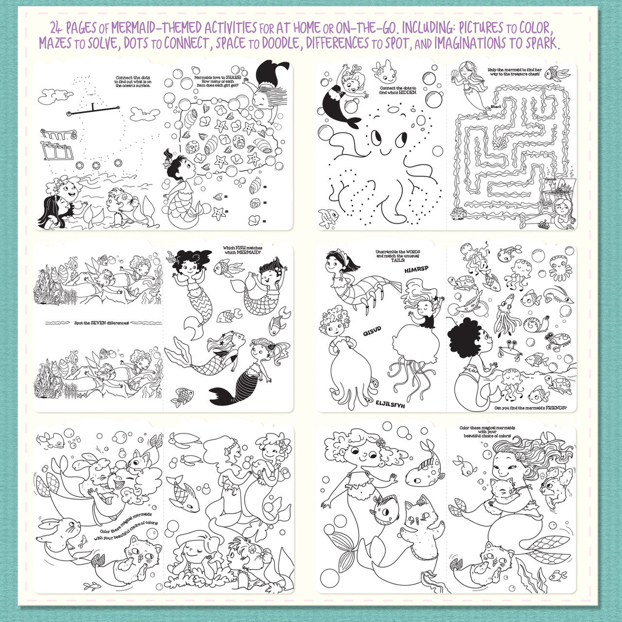 Magical Mermaids Coloring Gift Pack for Kids - Born Childrens Boutique