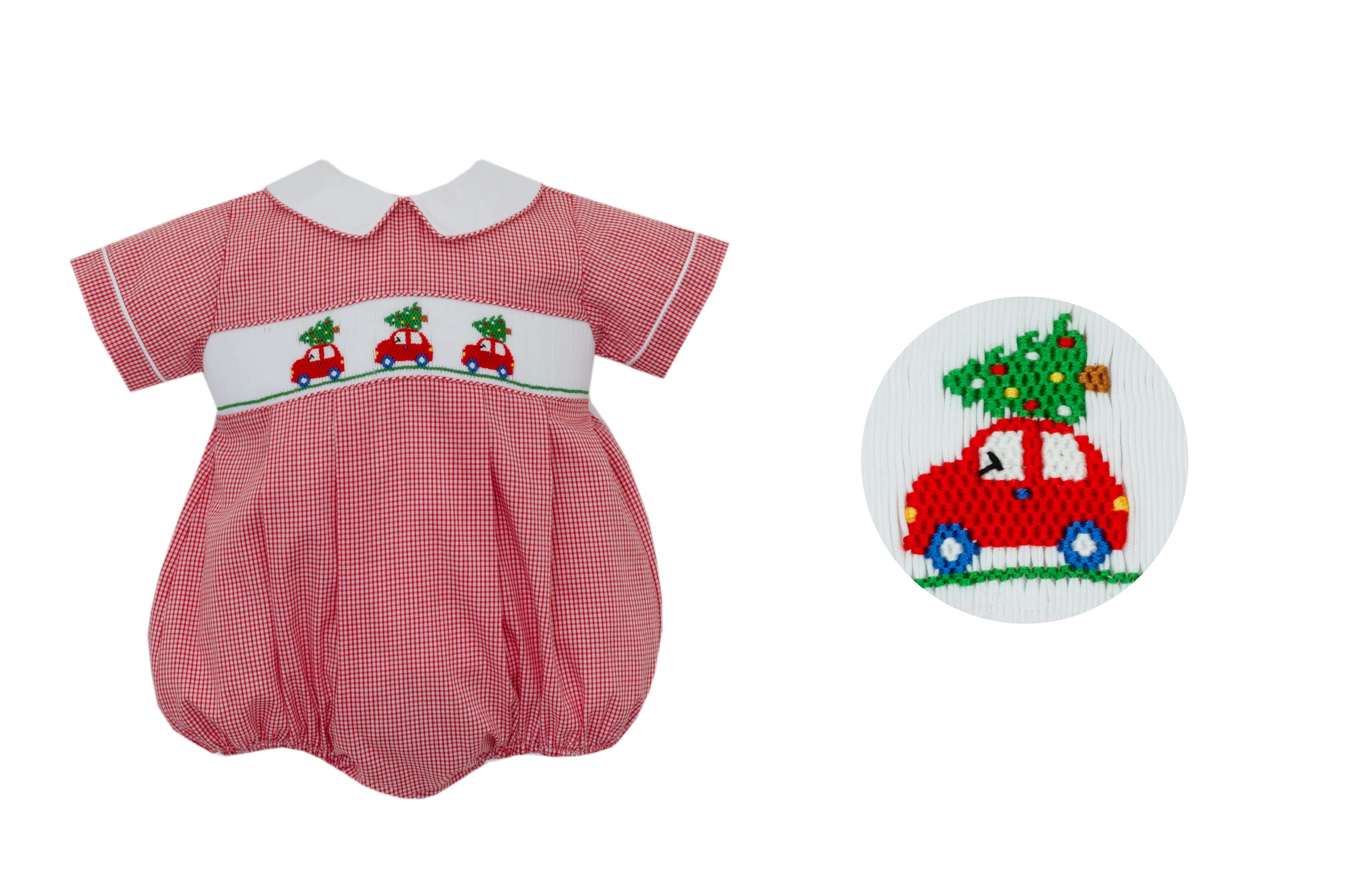 Christmas Car w/Tree Boy Bubble - Born Childrens Boutique