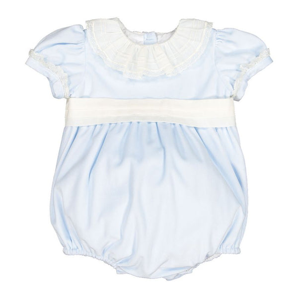 Pre-Order Charming Blue Velvet Romper - Born Childrens Boutique