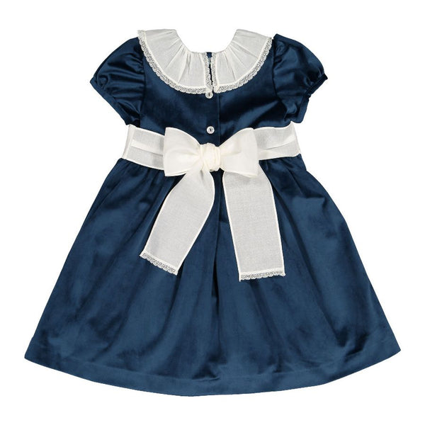 Pre-Order Mysterious Blue Velvet Dress - Born Childrens Boutique
