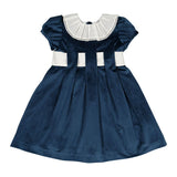 Pre-Order Mysterious Blue Velvet Dress - Born Childrens Boutique