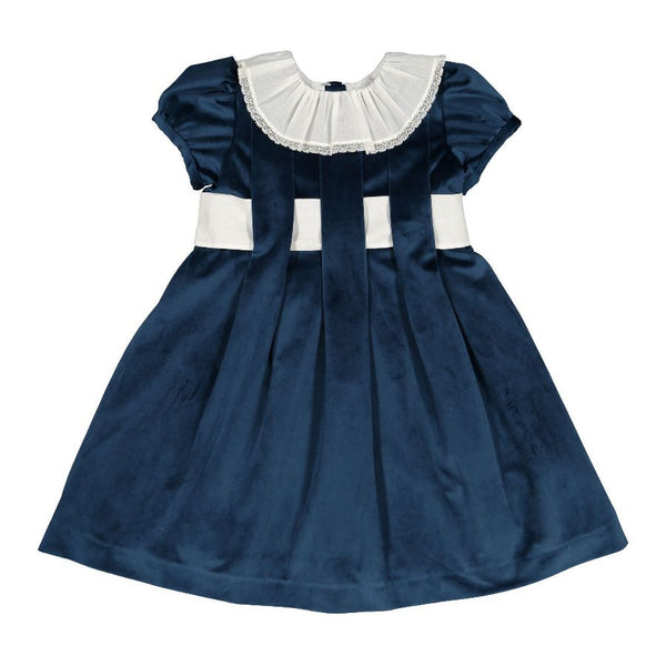 Pre-Order Mysterious Blue Velvet Dress - Born Childrens Boutique