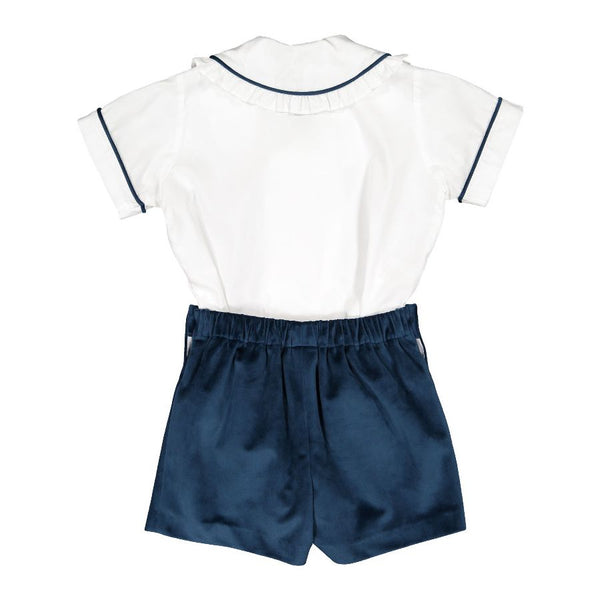 Pre-Order Mysterious Blue Velvet Boy Set - Born Childrens Boutique