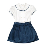 Pre-Order Mysterious Blue Velvet Girl Set - Born Childrens Boutique
