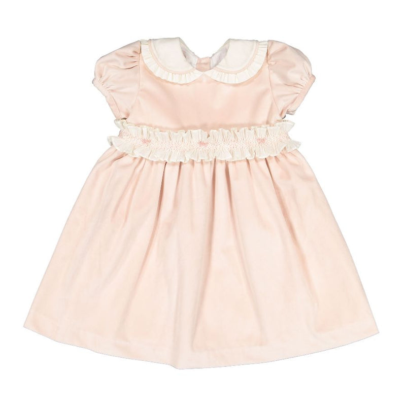 Pre-Order Powder Pink Velvet Dress - Born Childrens Boutique