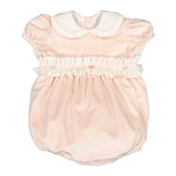 Pre-Order Powder Pink Velvet Romper - Born Childrens Boutique