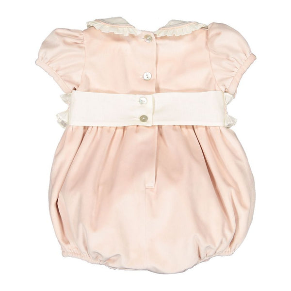 Pre-Order Powder Pink Velvet Romper - Born Childrens Boutique