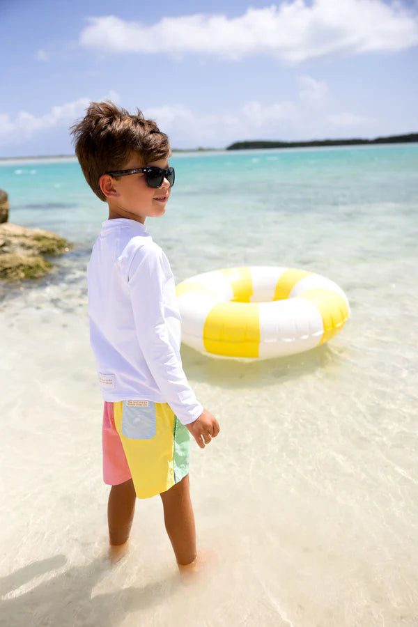 Walker's Wave Spotter Swim Shirt (UPF 35+) - Worth Ave White - Born Childrens Boutique