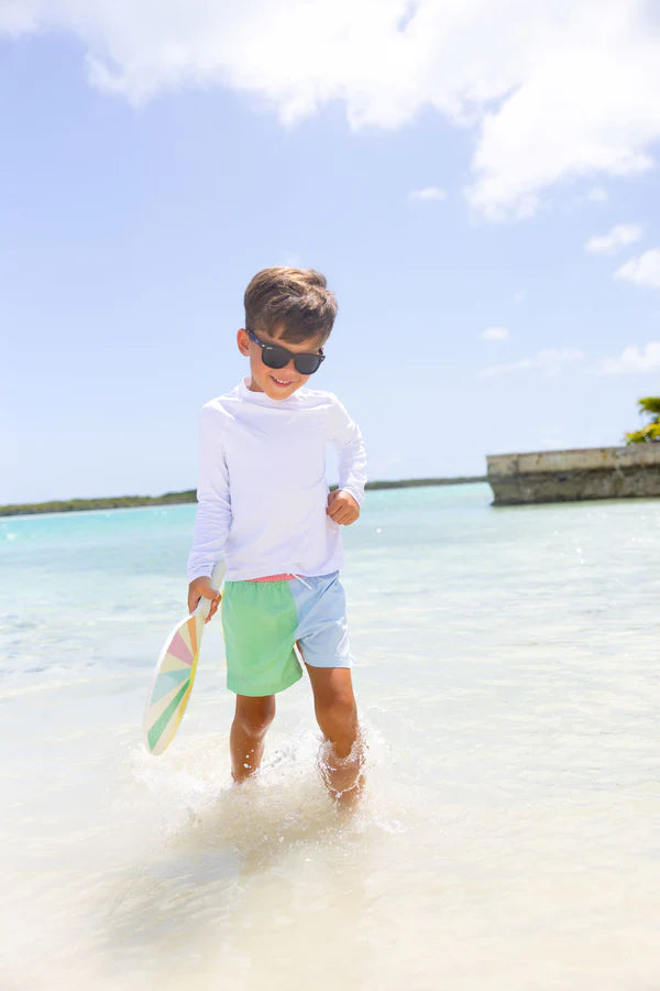 Country Club Colorblock Trunk - Grace Bay Green, Buckhead Blue, Lake Worth Yellow and Hamptons Hot Pink - Born Childrens Boutique