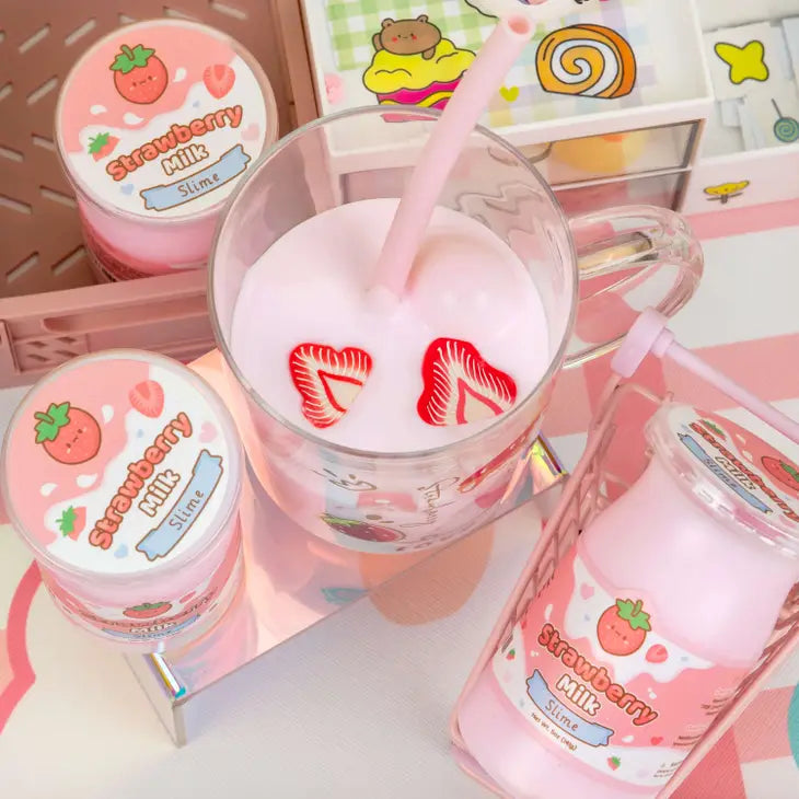 Strawberry Milk Glossy Slime - Born Childrens Boutique