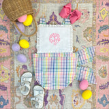 Sally Sunsuit Colored Pens Plaid With Worth Avenue White - Born Childrens Boutique