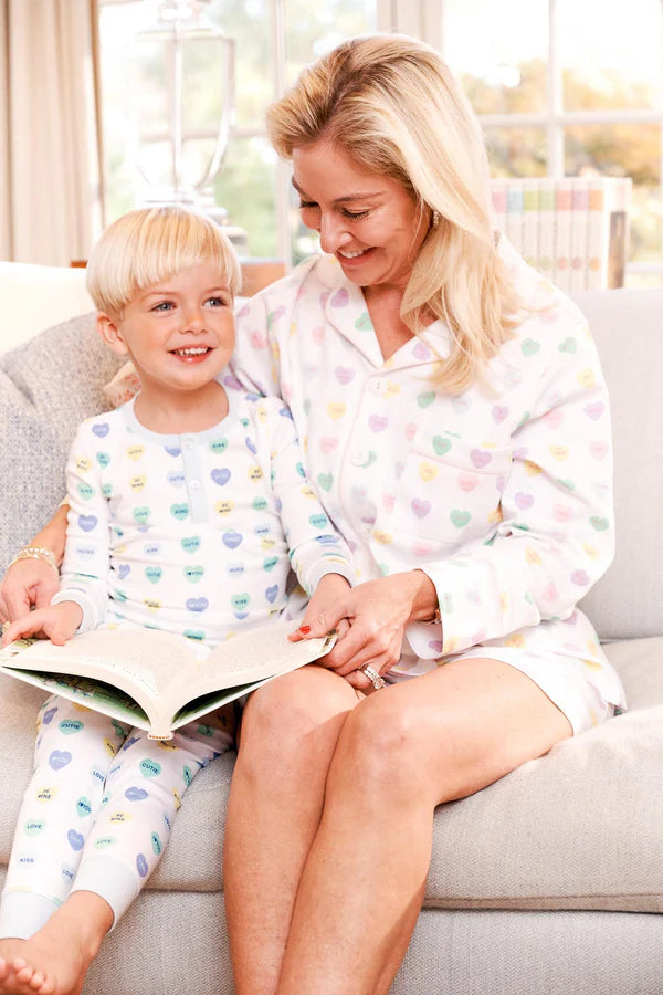 Sutton's Sweet Dreams Set - We Heart You (Buckhead Blue) with Buckhead Blue - Born Childrens Boutique