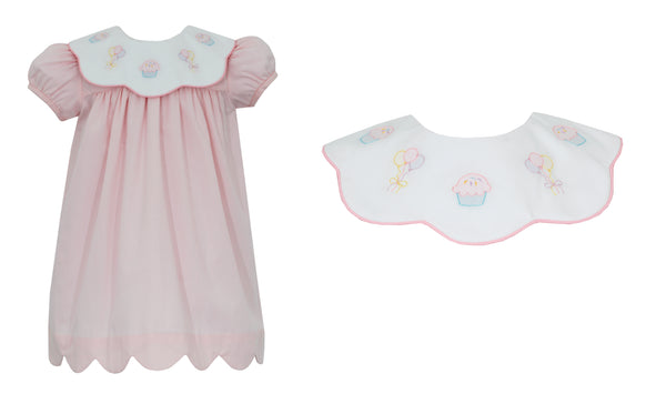 203D Pink Gingham Birday Dress - Born Childrens Boutique