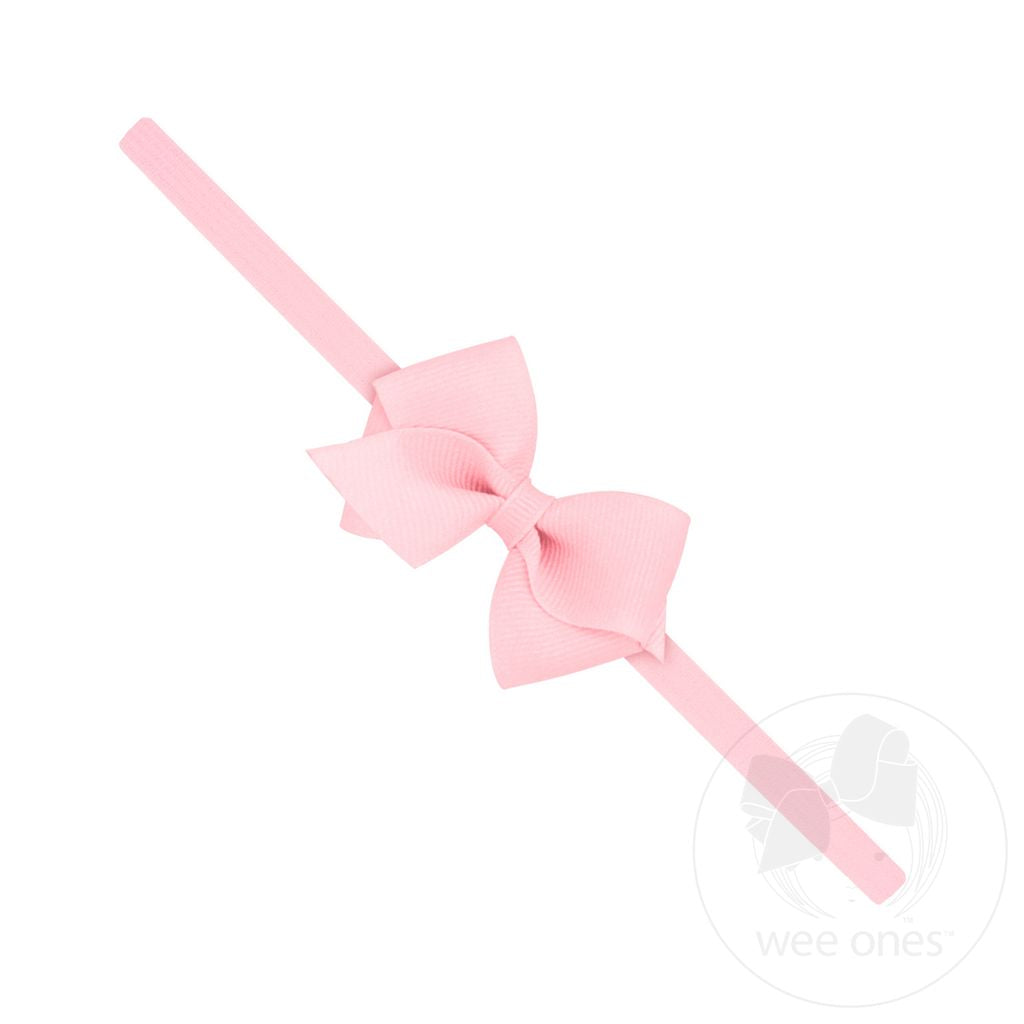 Wee Ones Light Pink Bow on Matching Band