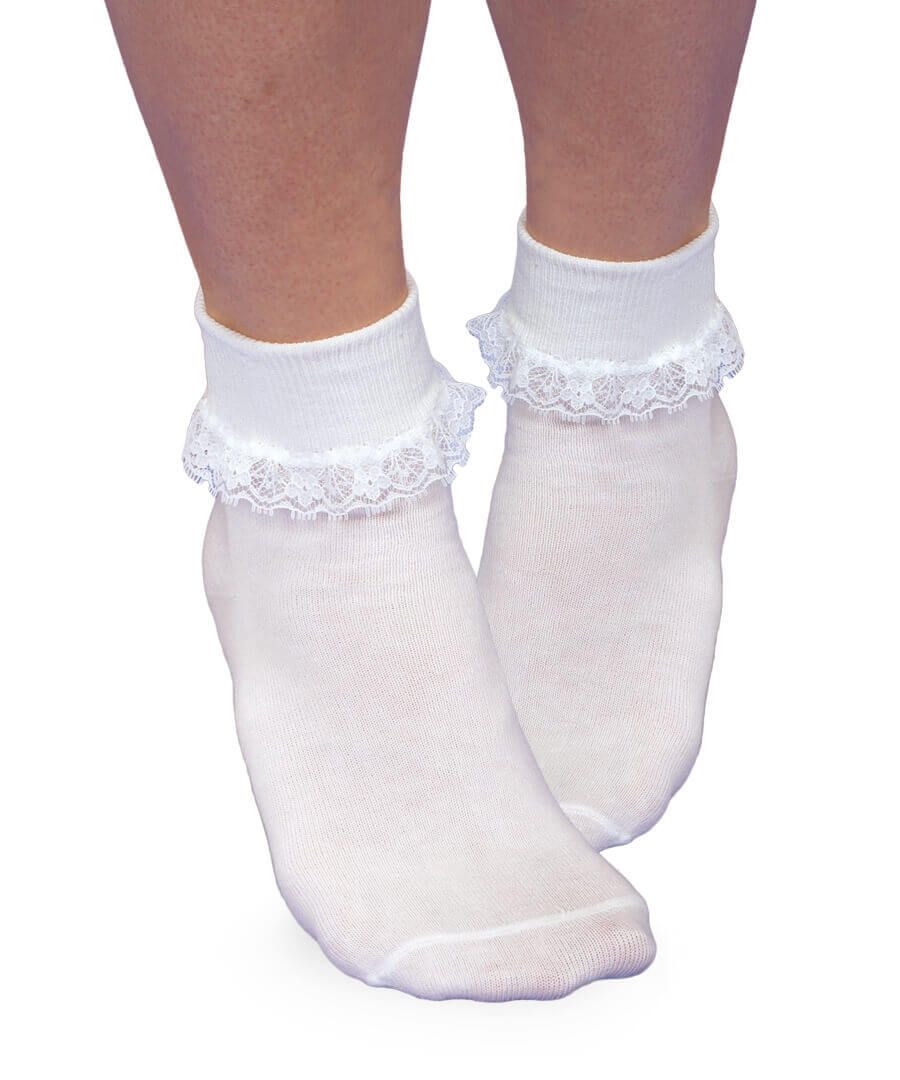 Jefferies Socks Smooth Toe Simplicity Lace Turn Cuff Socks 1 Pair - Born Childrens Boutique