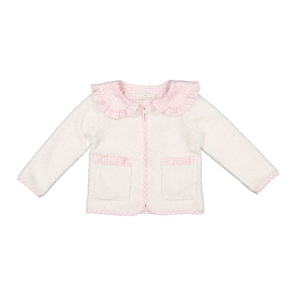 Pre-Order Pink Collar Gingham Fleece - Born Childrens Boutique