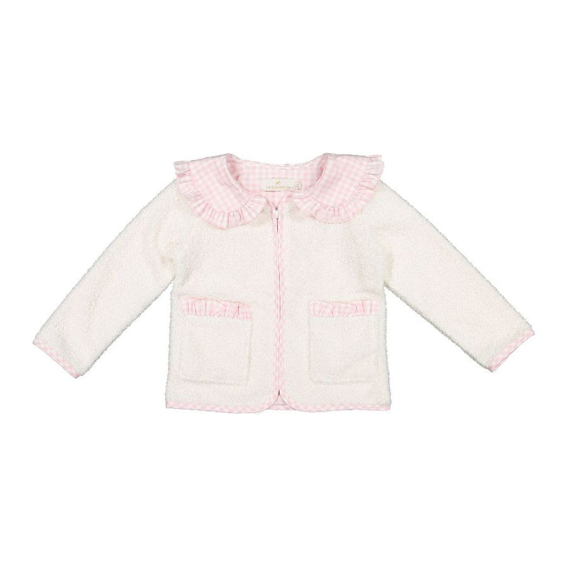Pre-Order Pink Collar Gingham Fleece - Born Childrens Boutique