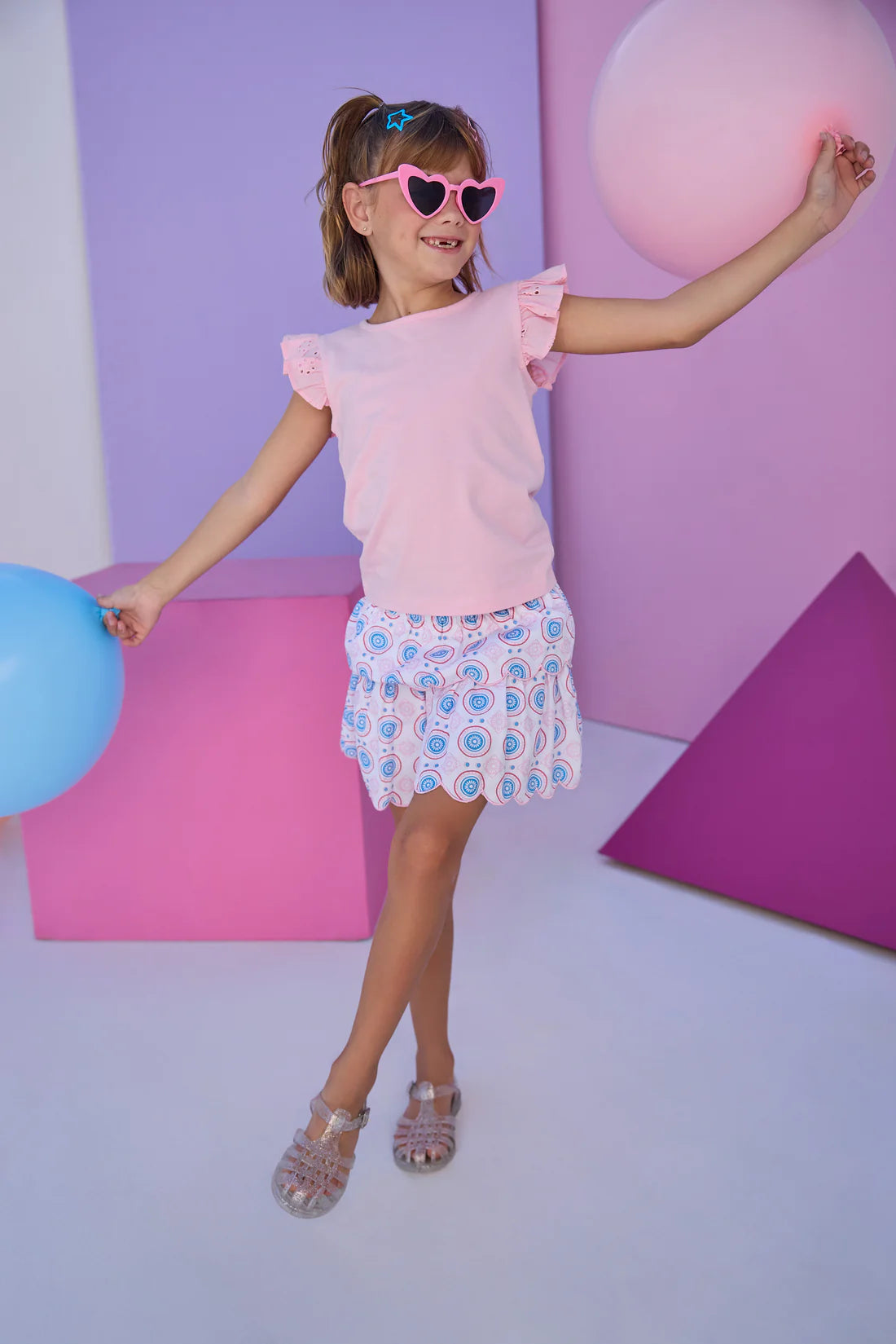 Two Tiered Skort - Jaipur Pop - Born Childrens Boutique