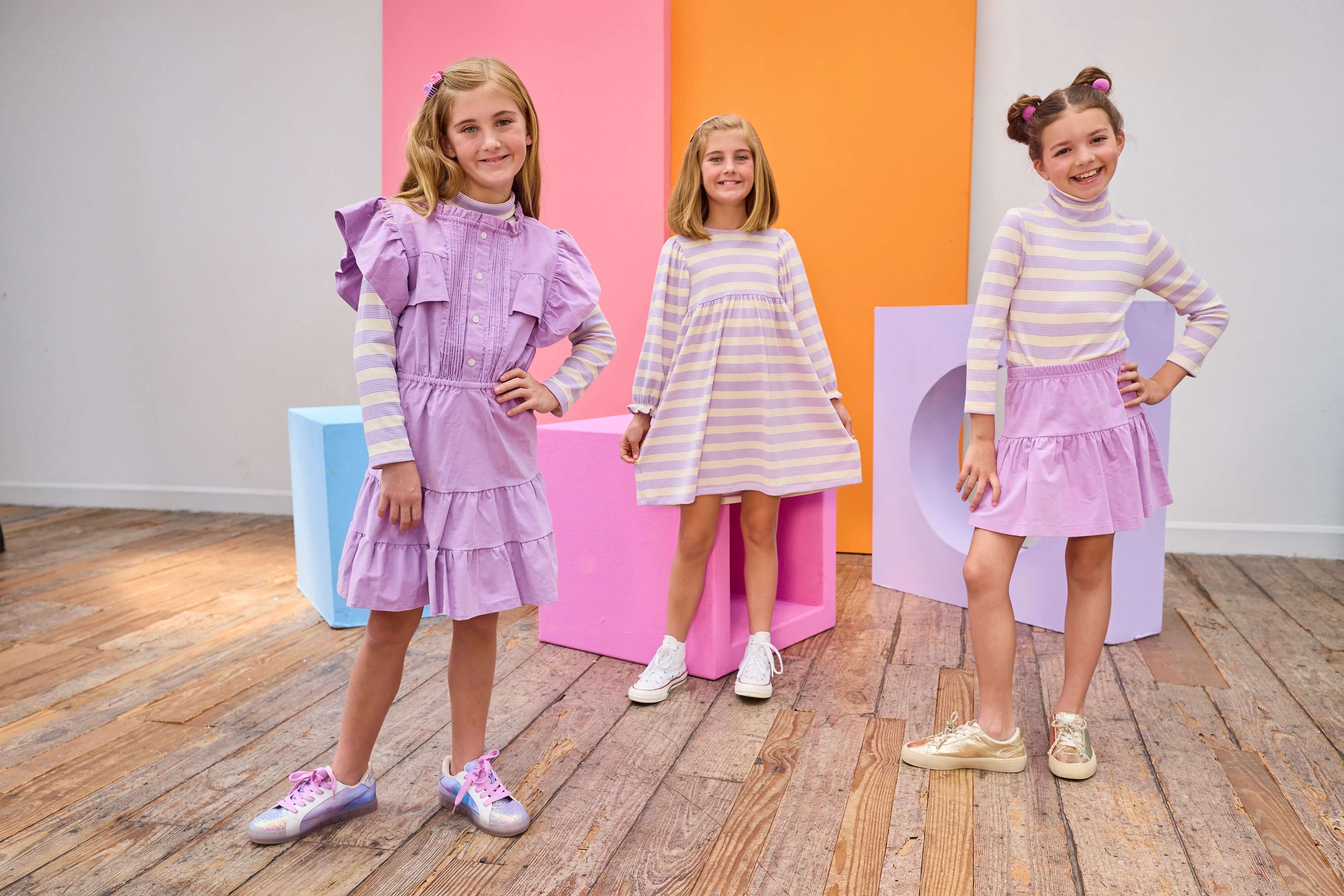 Rodeo Dress - Lavender Corduroy - Born Childrens Boutique