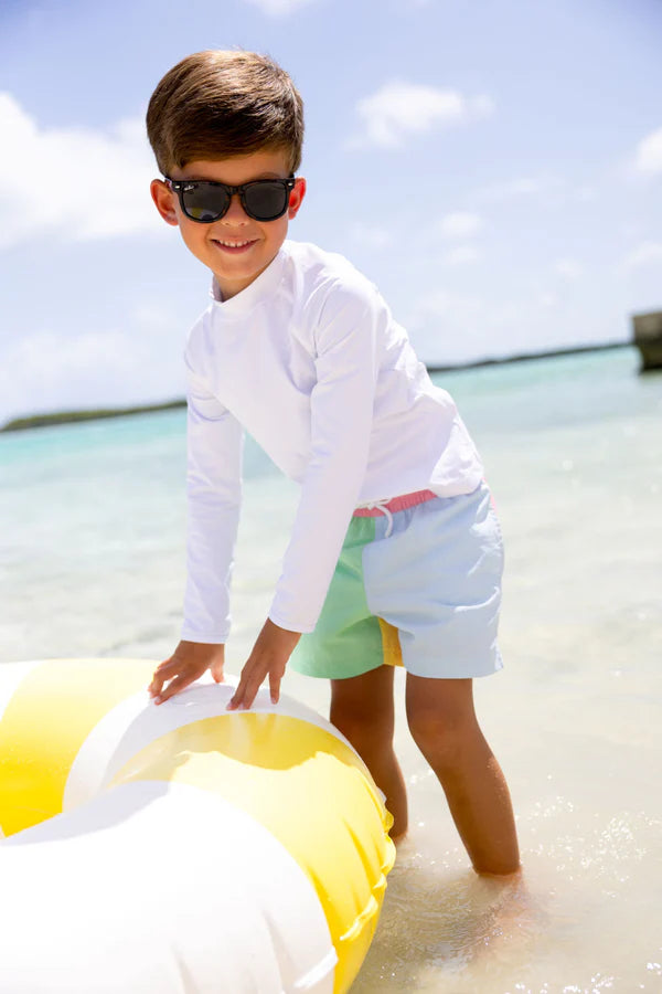 Walker's Wave Spotter Swim Shirt (UPF 35+) - Worth Ave White - Born Childrens Boutique
