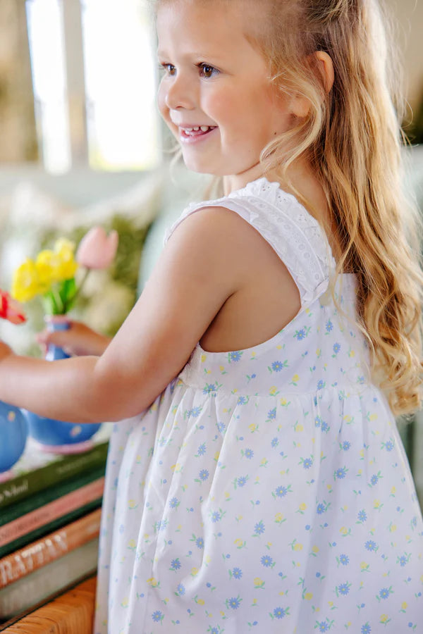 Babs Dress - Dunwoody Daisy & Worth Avenue White - Born Childrens Boutique