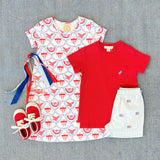 Polly Play Dress Short Sleeve American Swag - Born Childrens Boutique