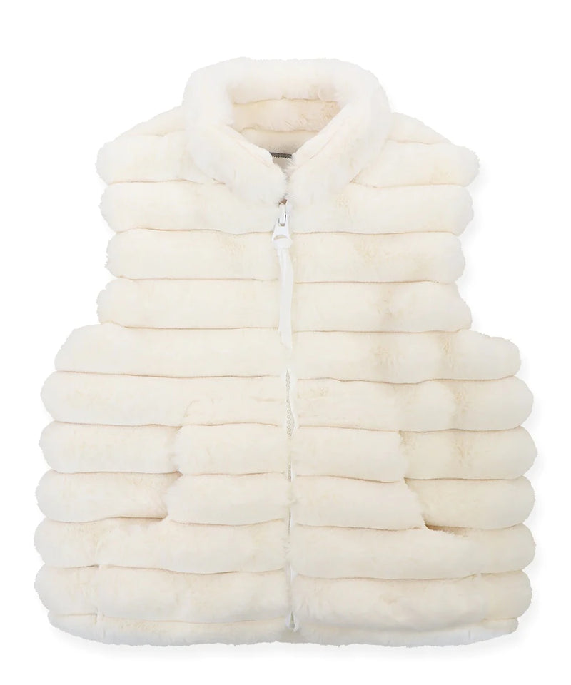 Zip Up Vest Vanilla Ladyfinger - Born Childrens Boutique