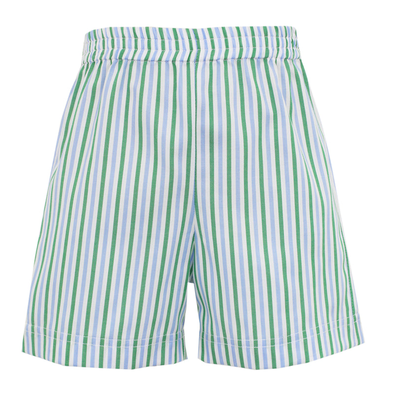 Golf Green Stripe Shorts - Born Childrens Boutique