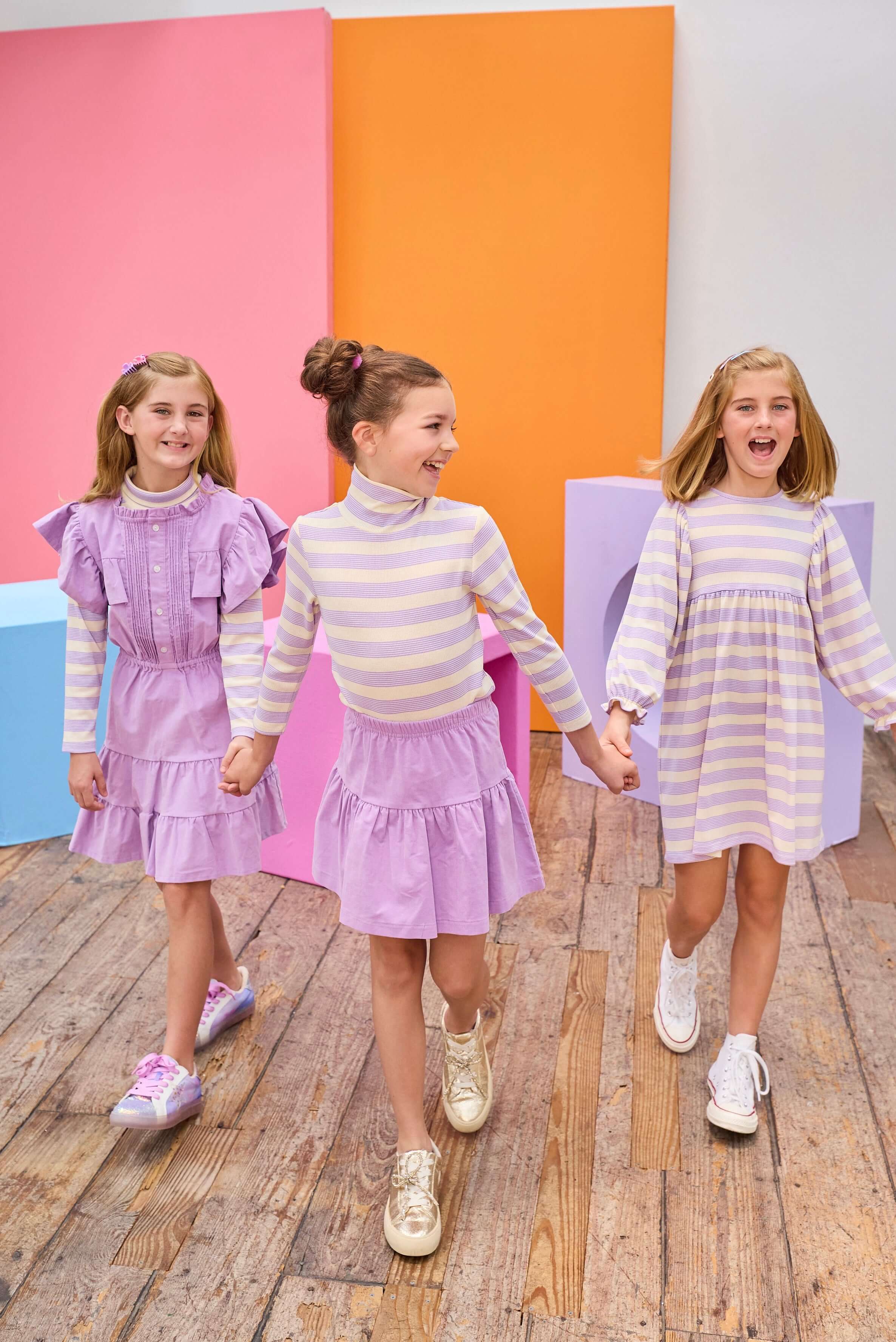 Rodeo Dress - Lavender Corduroy - Born Childrens Boutique